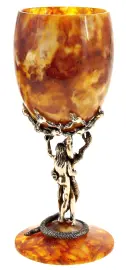 Бокал для вина из янтаря "Искушение"