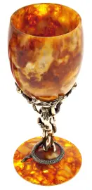 Бокал для вина из янтаря "Искушение"