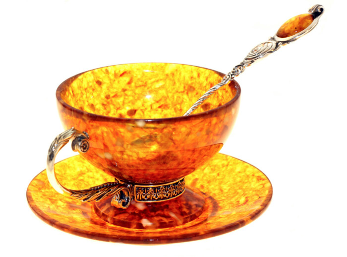 Amber tea set "Spring"
