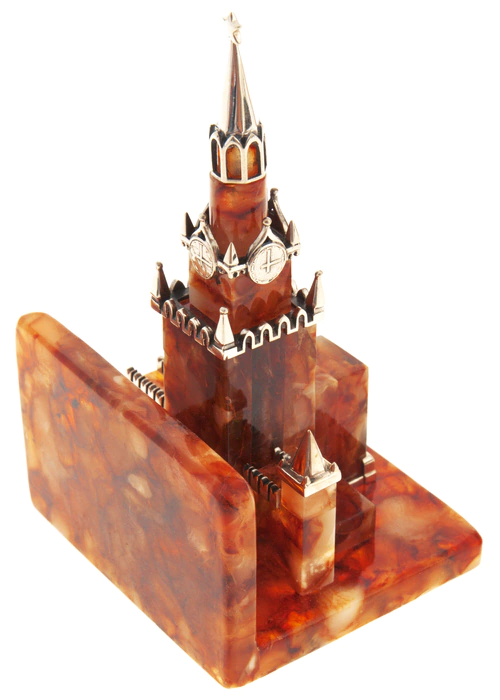 Business card holder made of amber "Kremlin"