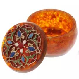 Шкатулка из янтаря "Восточная сказка"