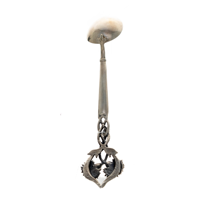 Silver spoon with amber "Cornflowers"