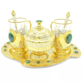 Чайный набор "Малахитовый" на 2 персоны