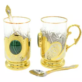 Чайный набор "Малахитовый" на 2 персоны