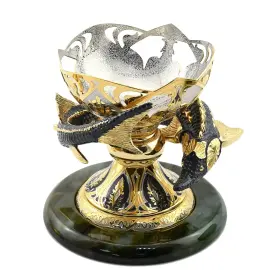 Элитная икорница из нефрита "Большой осетр" Златоуст Элитная икорница из нефрита "Большой осетр" Златоуст