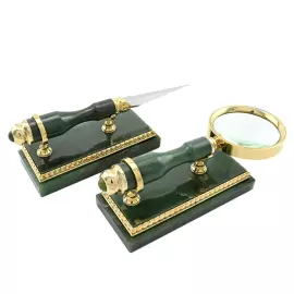 Настольный набор из нефрита "Орел"