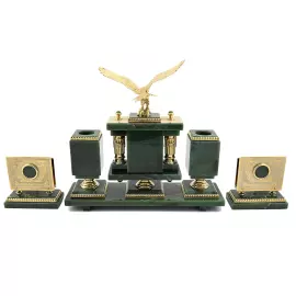 Настольный набор из нефрита "Орел"