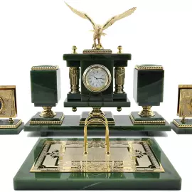 Настольный набор из нефрита "Орел"