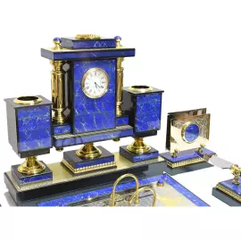 Настольный набор из лазурита "Георгий Победоносец"