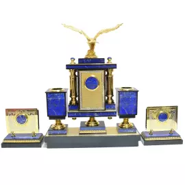 Настольный набор из лазурита "Орел"