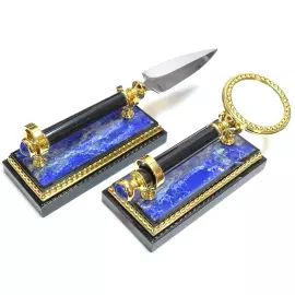 Настольный набор из лазурита "Орел"