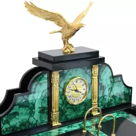 Настольный набор из малахита "Орел"