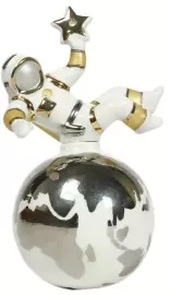 A set of corporate Christmas tree toys made of porcelain "Cosmic"