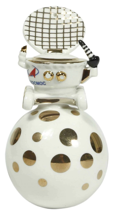 A set of corporate Christmas tree toys made of porcelain "Cosmic"