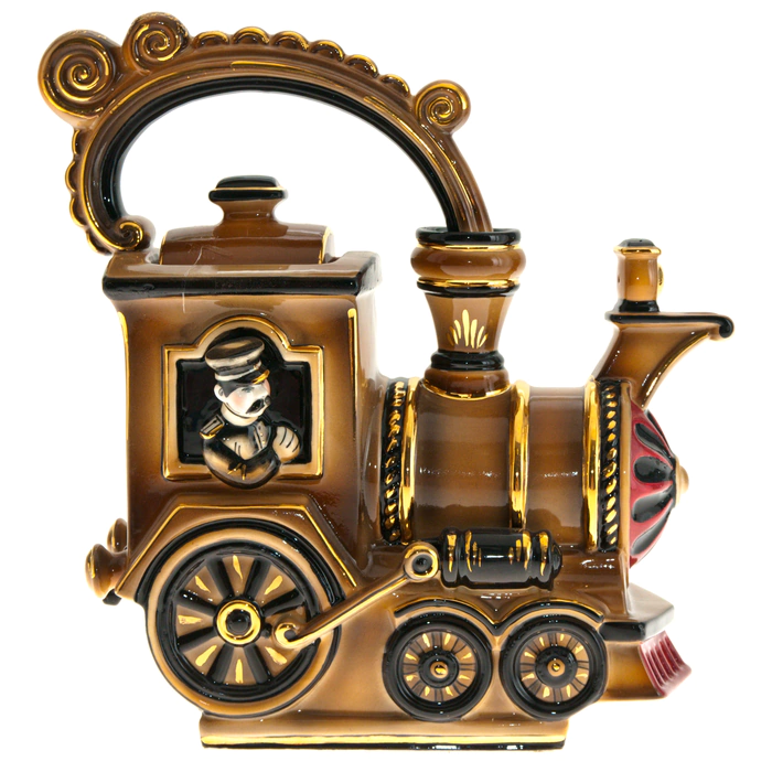 The kettle "Steam Locomotive" is colored