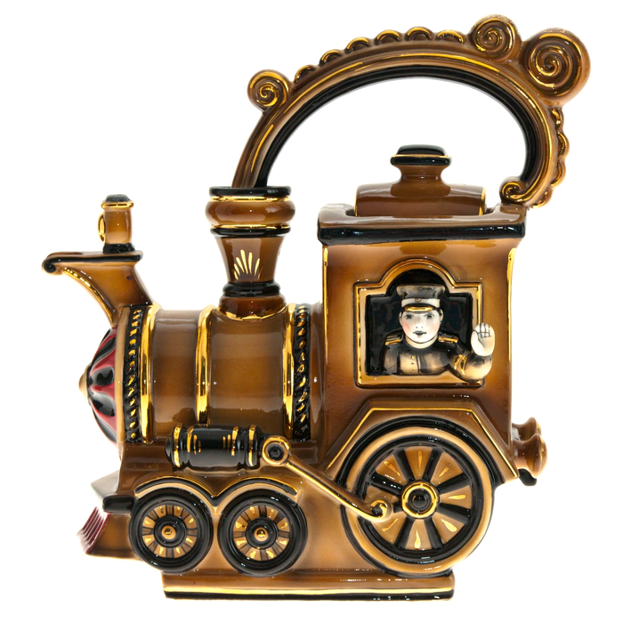 The kettle "Steam Locomotive" is colored