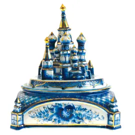 Шкатулка фарфоровая "Храм Василия Блаженного" Шкатулка фарфоровая "Храм Василия Блаженного"