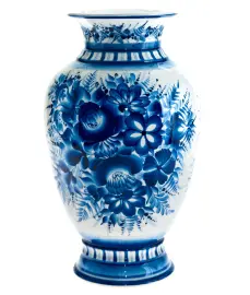 Ваза напольная цветочная, кобальт с золотом Ваза напольная цветочная, кобальт с золотом