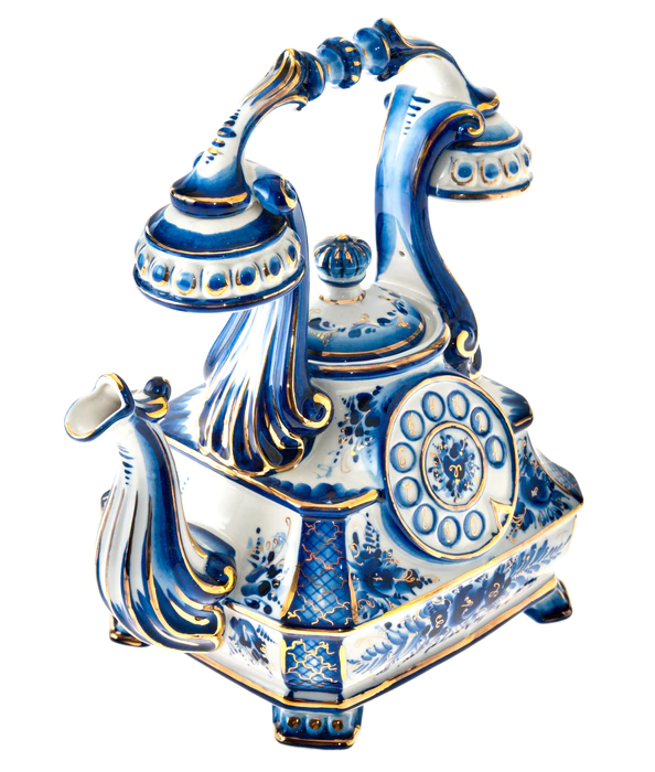 Tea set "Telephone" for 2 persons, with cups "Spring"