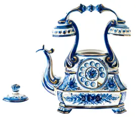 Чайный набор "Телефон" с чашками "Весенние" на 2 персоны Чайный набор "Телефон" с чашками "Весенние" на 2 персоны