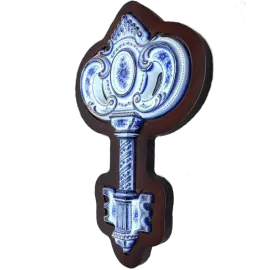 Ключ символический, кобальт с золотом