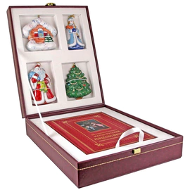 Gift set with a book and New Year's toys "How the Russian people celebrated and celebrate Christmas, New Year, Epiphany and Maslenitsa"