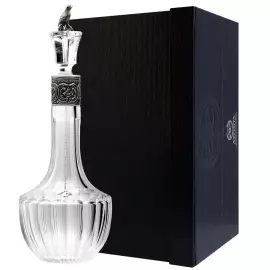 Серебряный графин для водки "Жаворонок" с чернением