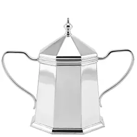 Серебряная сахарница восьмиугольная на 2 порции