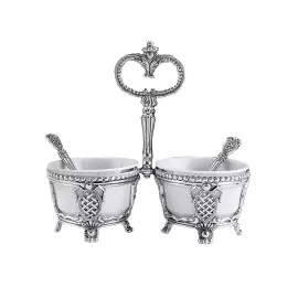 Серебряный набор для специй "Меценат" №2 с чернением