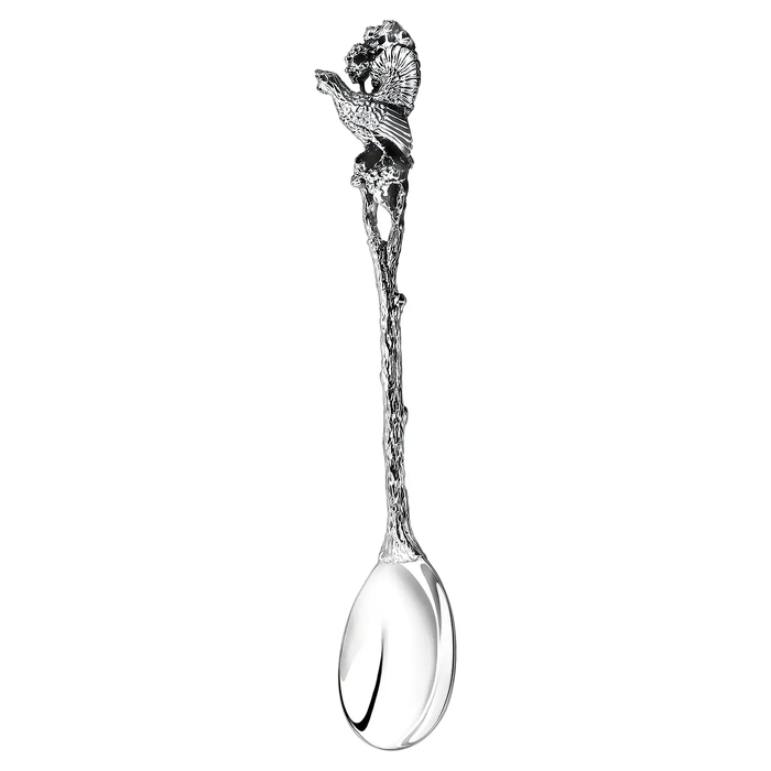 Silver cup holder "Capercaillie hunting"