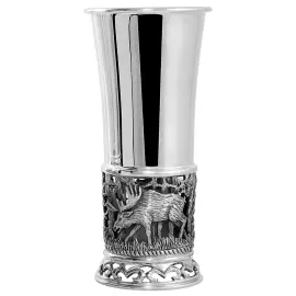 Silver-plated set of "Moose" stacks with blackening, for 2 persons