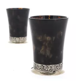 Набор стопок из черного янтаря и бронзы "Антик" на 2 персоны