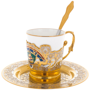 Small coffee set "Christmas tree" Zlatoust