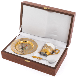Small coffee set "Christmas tree" Zlatoust