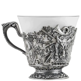 Silver-plated tea set "Kaban" in a case