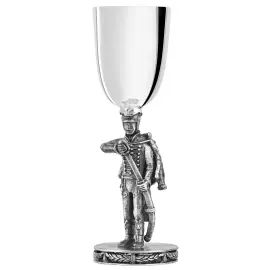 Silver-plated set of glasses "Gusar" for 3 persons, in a case