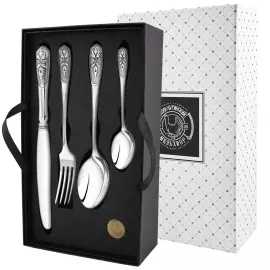 Silver-plated set of cutlery "Vizier" with blackening