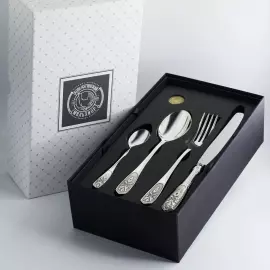 Silver-plated set of cutlery "Vizier" with blackening