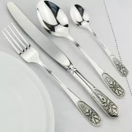 Silver-plated set of cutlery "Vizier" with blackening