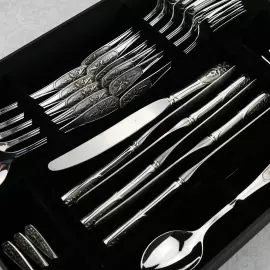 Silver-plated set of cutlery "Vizier" with blackening