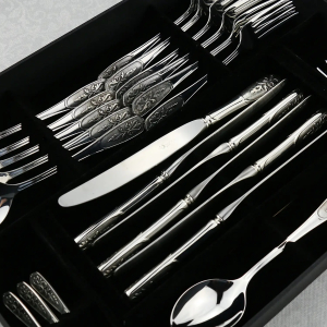 Silver-plated set of cutlery "Vizier" with blackening