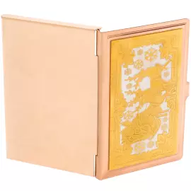 New Year's business card holder "Santa Claus in a sleigh" Zlatoust