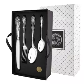 Silver-plated cutlery set "Jubilee" with blackening