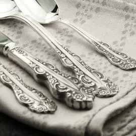Silver-plated cutlery set "Jubilee" with blackening