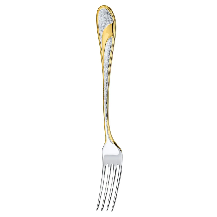 Silver-plated cutlery set "Festive" with gilding, for 6 people in cases