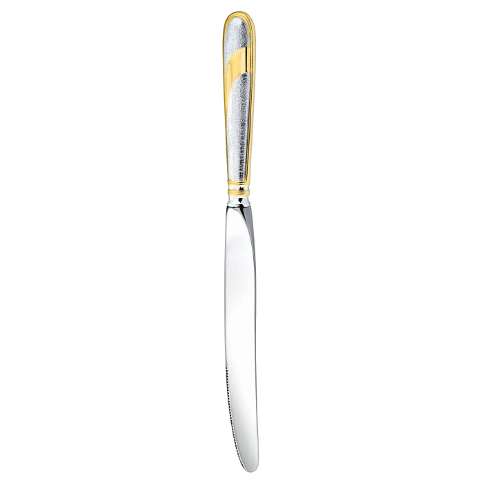 Silver-plated cutlery set "Festive" with gilding, for 6 people in cases