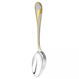 Silver-plated cutlery set "Festive" with gilding, for 6 people in cases