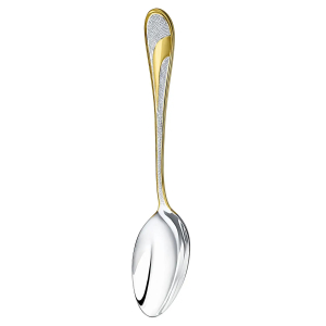 Silver-plated cutlery set "Festive" with gilding, for 6 people in cases