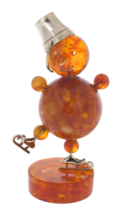 Souvenir made of amber "Snowman"