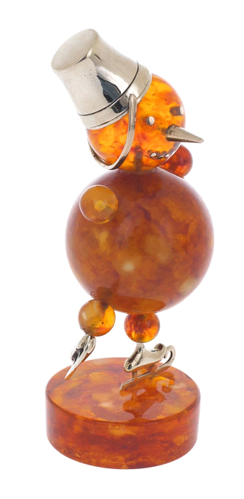 Souvenir made of amber "Snowman"